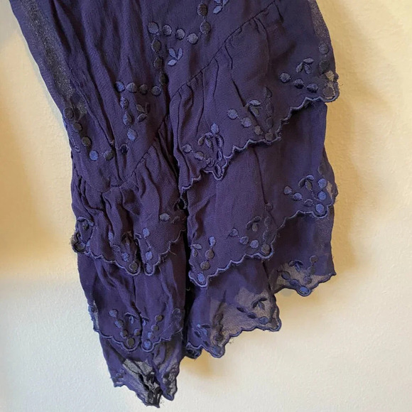 NWOT Free People Intimately FP Enchanted By You Bodysuit Women's Large Navy Silk - Picture 7 of 13